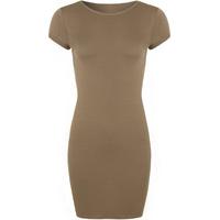 Luella Bodycon T-Shirt Dress - Brown