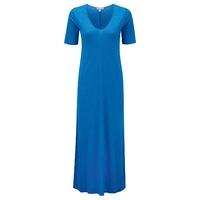 Luxury Linen Maxi Dress (Marine Blue / 16)