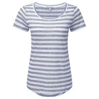 Luxury Linen T-Shirt (Navy Triple Stripe / 12)