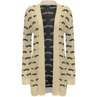 luisa moustache open knitted cardigan stone