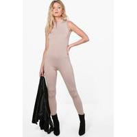 Lucinda High Neck Unitard - sand