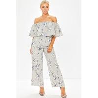 Lucy Grey Floral Two Piece Set