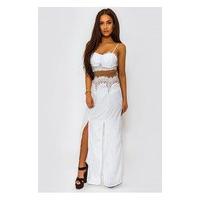 LUXE Lace Split Front Maxi Dress