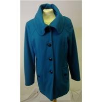 luxury italian wool blend size m turquoise smart jacket