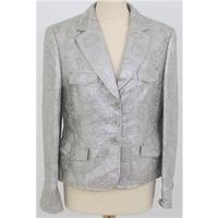 Luisa Cerano, size 12 silver metallic jacket