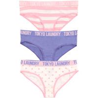 Luna (3 Pack) Assorted Briefs In Pink / Peri / Ivory - Tokyo Laundry