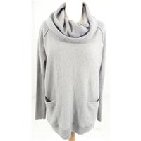 Luxurious Whistles Size S Dove Grey Pure Cashmere Jumper with Cowl Neck