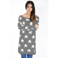 lucy seeing stars print off the shoulder jumper dress