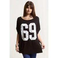 Lucia Lagenlook Batwing Top Oversized Baggy Off Shoulder T Shirt