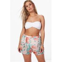 lucie tropical print chiffon short multi