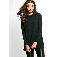 lucie roll neck jumper black