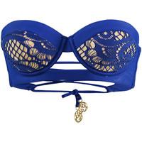 luli fama blue bandeau swimsuit lacey wanted and wild womens mix amp m ...