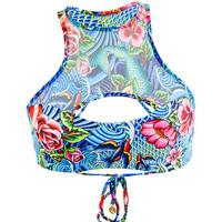 Luli Fama Multicolor Ink Mesh Inked Babe Reversible Bralette Swimsuit women\'s Mix & match swimwear in Multicolour
