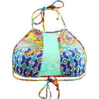 Luli Fama Siren Dance Multicolored High Neck Swimsuit women\'s Mix & match swimwear in Multicolour