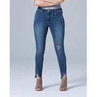 Luna Split Hem Slim Leg Jeans Reg