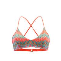 Luli Fama Multicolor Bra Swimsuit Fuego Divino Criss Cross