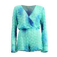 Luli Fama Turquoise Siete Mares Playsuit