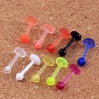 luremeacrylic candy color ball single stud earrings random color