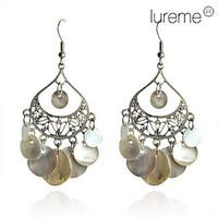 LuremeWater Droplet Shell Earrings