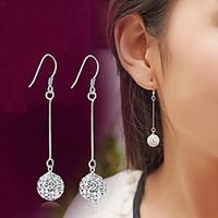 Lureme Korean Fashion 925 Sterling Silver Studded With Drill Shambhala Tassels Earrings