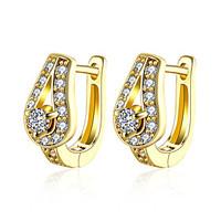 lureme Fine Jewelry 18K Gold Fashion Charms Zircon Diamond Earrings