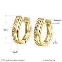 lureme Fine Jewelry 18K Gold Fashion Charms Zircon Diamond Earrings