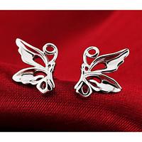 Lureme Korean Fashion Sweet 925 Sterling Silver Lovely Little Butterfly Earrings