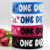 LuremeONE DIRECTION Silicone Wide Bracelet(Random Color)