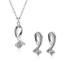 lucky doll jewelry set 1 necklace 1 pair of earrings party daily cubic ...
