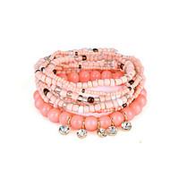 lureme bohemian beads crystal charms multi strand textured stackable b ...