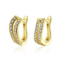 lureme Fine Jewelry 18K Gold Fashion Charms Zircon Diamond Earrings