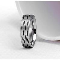 LuremeFashion Men\'s Titanium Steel Black Points Ring