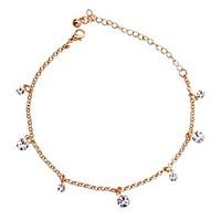 LuremeDelicate Rhinestones Alloy Chaine Anklet