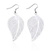 LuremeHollow out Leaf Drop Earring