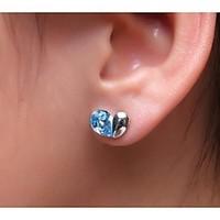 luxury stud earrings for women vintage crystal heart stud earrings fas ...