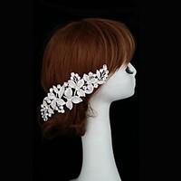 Luxurious Alloy Hand-made Flowers with Rhinestone and Crystal Wedding Bridal Headpieces