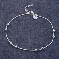 Lureme925 Sterling Silver Plated Glossy Ball Bracelet Christmas Gifts