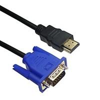 LWM Premium HDMI Male to VGA Male Cable 10Ft 3M for High Quality Video Transmission