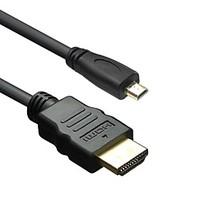 lwm premium micro hdmi to hdmi male cable 5ft 15m v14 for 1080p smartp ...