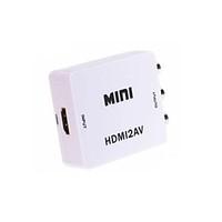 LWM Mini HDMI V1.4 to RCA AV/CVBS Composite Adapter Converter for PC/PS3/VCR/DVD PAL/NTSC