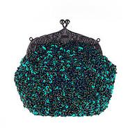 L.WEST Women\'s The Elegant Glitter Bead Embroider Cheongsam Evening Bag