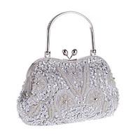 L.WEST Women\'s Handmade High-grade Retro Beaded Flower Party/Evening Bag