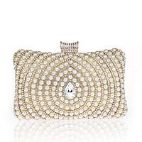 L.WEST Woman\'s pearl diamond dinner packages in hand bag set auger evening bags handbag