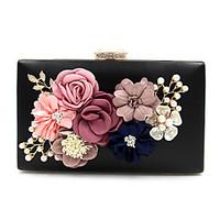 L.west Women Elegant High-grade Diamonds Flower Pearl Evening Bag