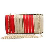 L.west Women Elegant High-grade Luxury Acrylic Line Rail Network PU Evening Bag