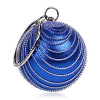 L.WEST Women\'s The Elegant Luxury Handmade Diamonds The Round Ball Evening Bag