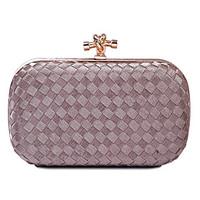 L.WEST Women\'s Fashion Knit Lines Evening Bag