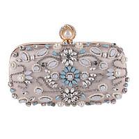 L.west Women Elegant High-grade Diamonds Pearl Evening Bag