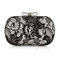 lwest woman fashion lace bowknot evening bag