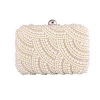 lwest woman fashion imitation pearl evening bag